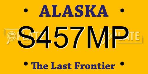 S457MP Alaska License Plate