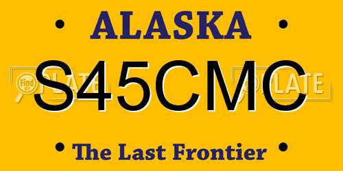 S45CMC Alaska License Plate