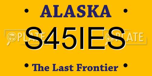 S45IES Alaska License Plate