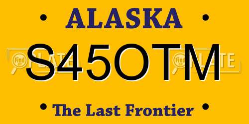 S45OTM Alaska License Plate