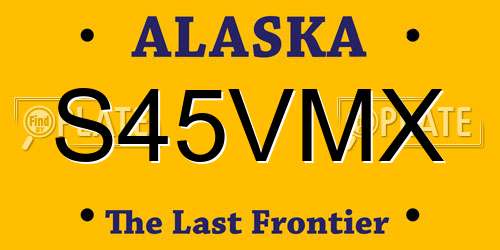 S45VMX Alaska License Plate