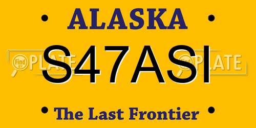 S47ASI Alaska License Plate