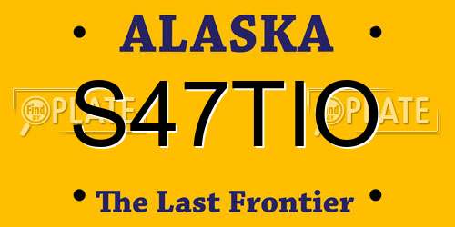 S47TIO Alaska License Plate