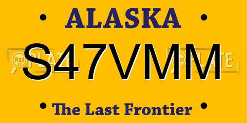 S47VMM Alaska License Plate
