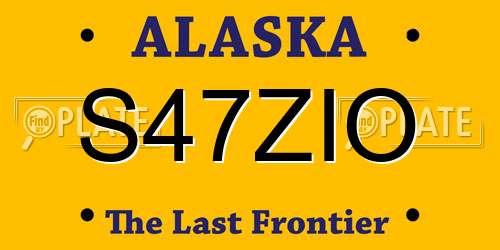 S47ZIO Alaska License Plate