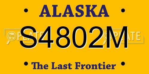 S4802M Alaska License Plate