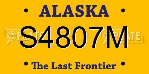S4807M Alaska License Plate