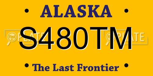 S480TM Alaska License Plate
