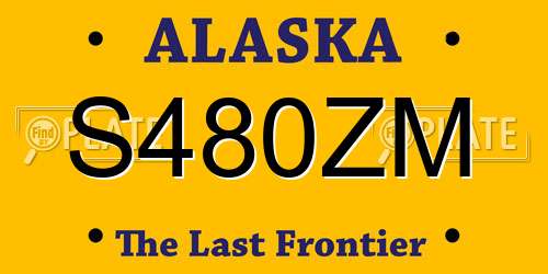 S480ZM Alaska License Plate