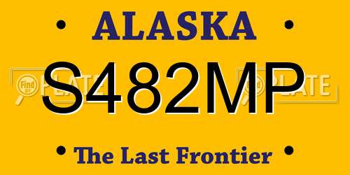S482MP Alaska License Plate
