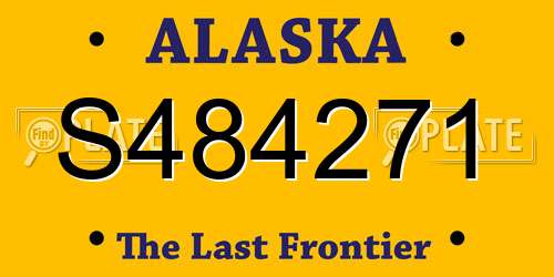 S484271 Alaska License Plate