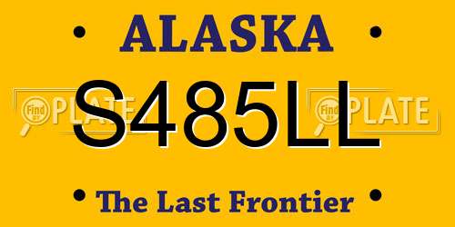 S485LL Alaska License Plate