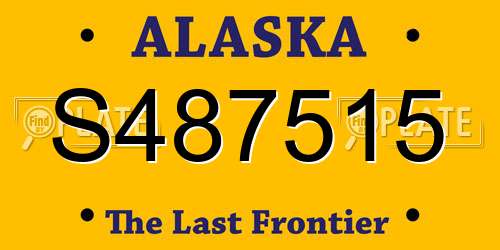 S487515 Alaska License Plate