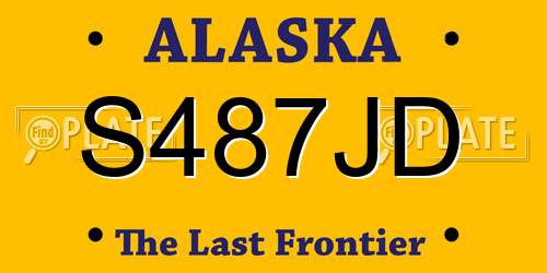 S487JD Alaska License Plate