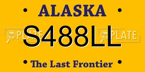 S488LL Alaska License Plate