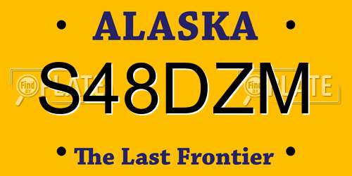 S48DZM Alaska License Plate