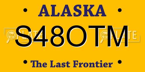 S48OTM Alaska License Plate