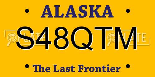 S48QTM Alaska License Plate
