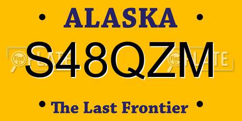 S48QZM Alaska License Plate