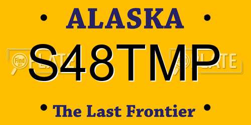 S48TMP Alaska License Plate