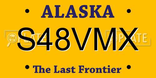 S48VMX Alaska License Plate