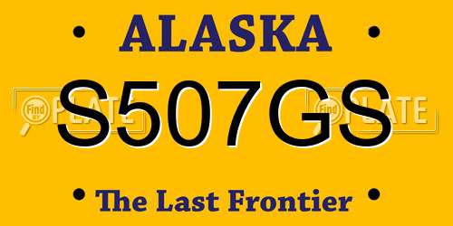 S507GS Alaska License Plate