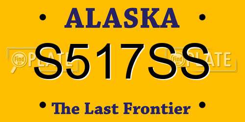 S517SS Alaska License Plate