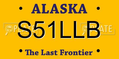 S51LLB Alaska License Plate