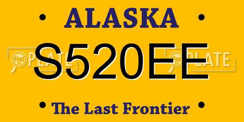 S520EE Alaska License Plate
