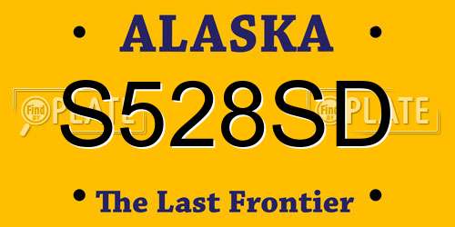 S528SD Alaska License Plate