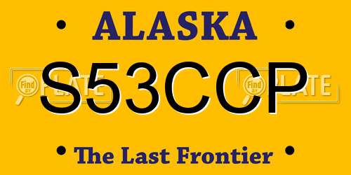 S53CCP Alaska License Plate