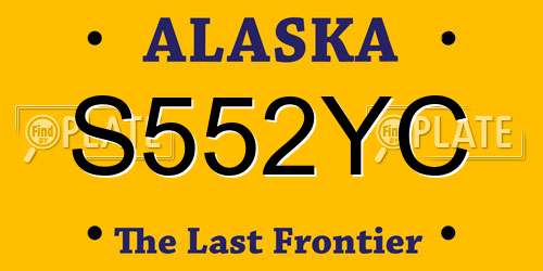S552YC Alaska License Plate