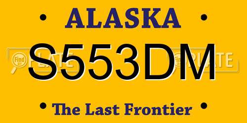 S553DM Alaska License Plate