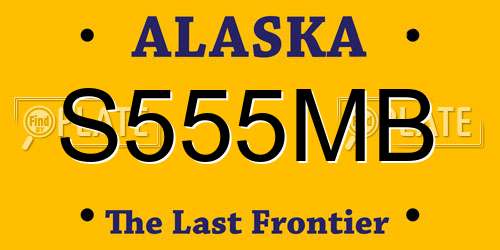 S555MB Alaska License Plate