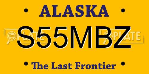 S55MBZ Alaska License Plate