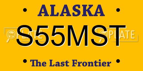S55MST Alaska License Plate