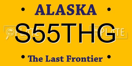 S55THG Alaska License Plate