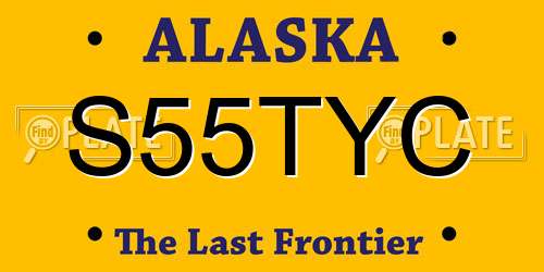 S55TYC Alaska License Plate