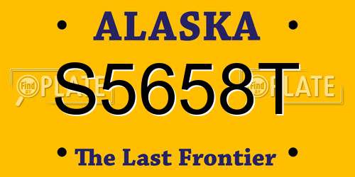S5658T Alaska License Plate
