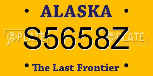 S5658Z Alaska License Plate