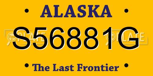 S56881G Alaska License Plate