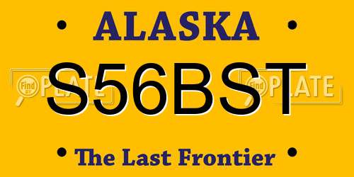 S56BST Alaska License Plate