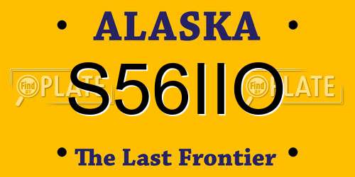 S56IIO Alaska License Plate