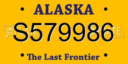 S579986 Alaska License Plate