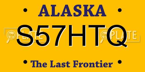 S57HTQ Alaska License Plate