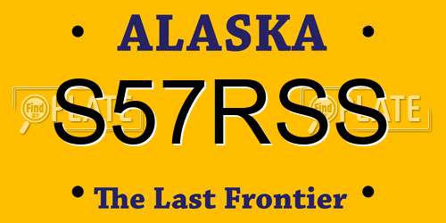 S57RSS Alaska License Plate