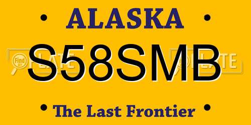 S58SMB Alaska License Plate