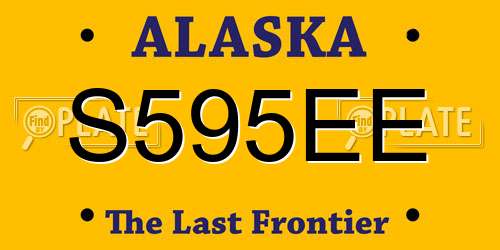 S595EE Alaska License Plate