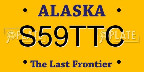 S59TTC Alaska License Plate