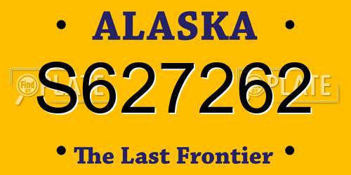 S627262 Alaska License Plate